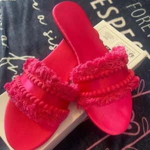 Pink Satin Slides